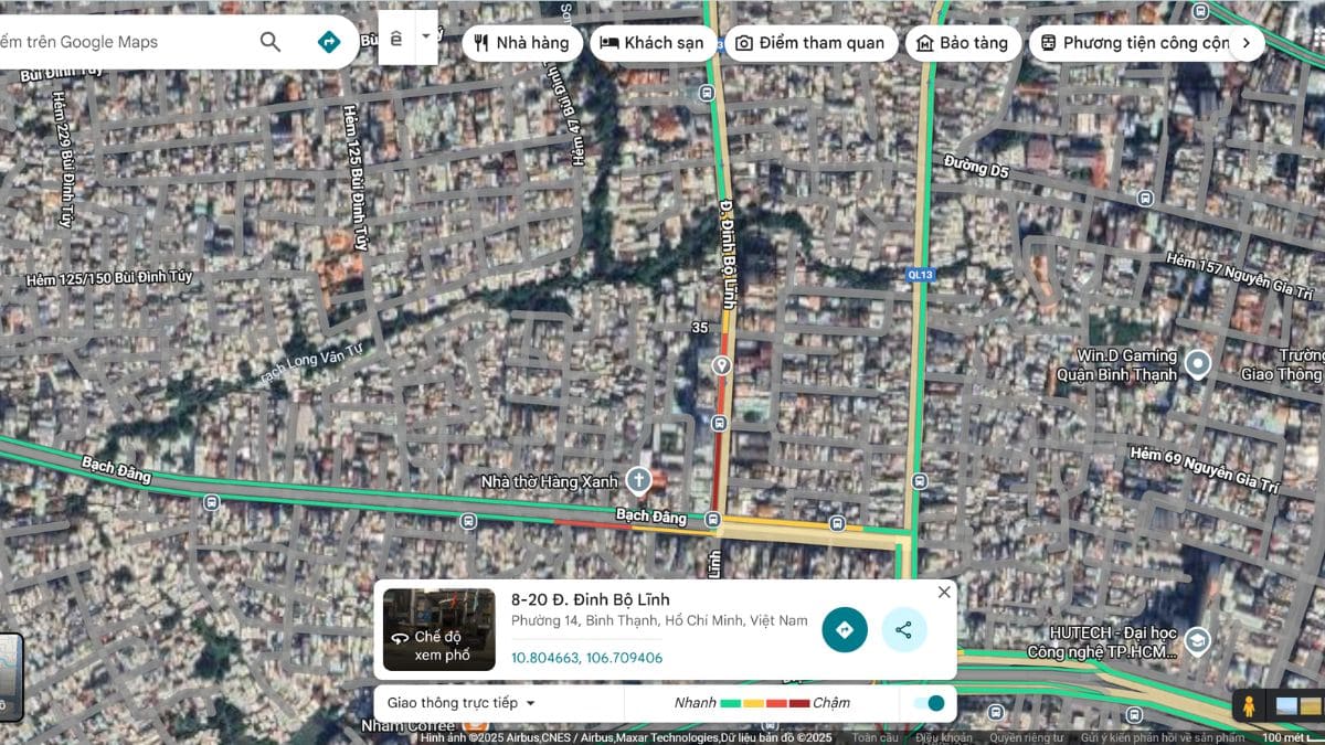 Google Maps cập nhật thời gian thực