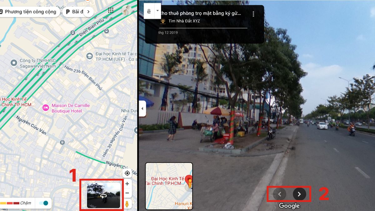 Google Maps tích hợp ảnh đường phố 360o