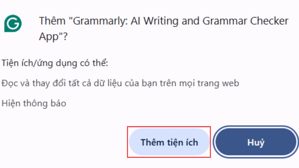 Cách cài đặt Grammarly Extension đơn giản - bước 2