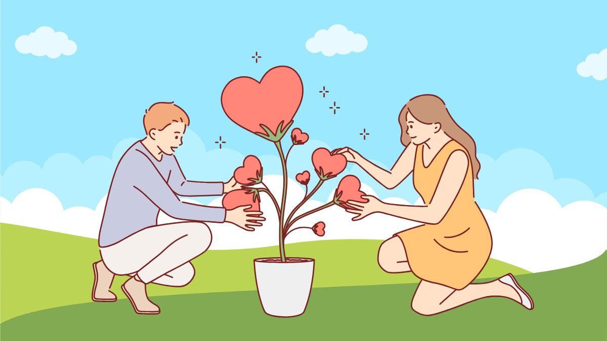Hình nền tình yêu 3D nhẹ mắt