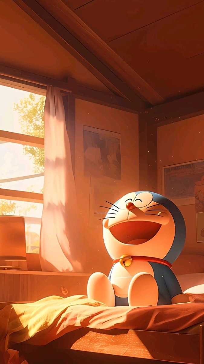 Hình nền Doraemon cute vui vẻ