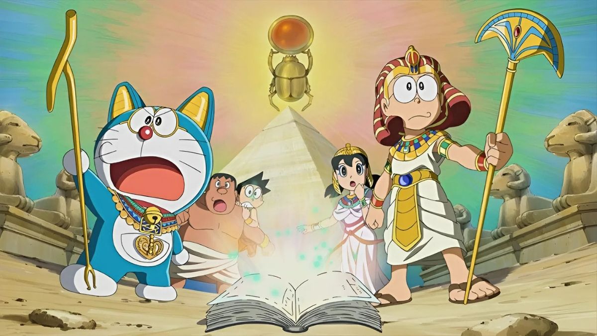 Hình nền Doraemon cute trong hành trình giải cứu bạn bè
