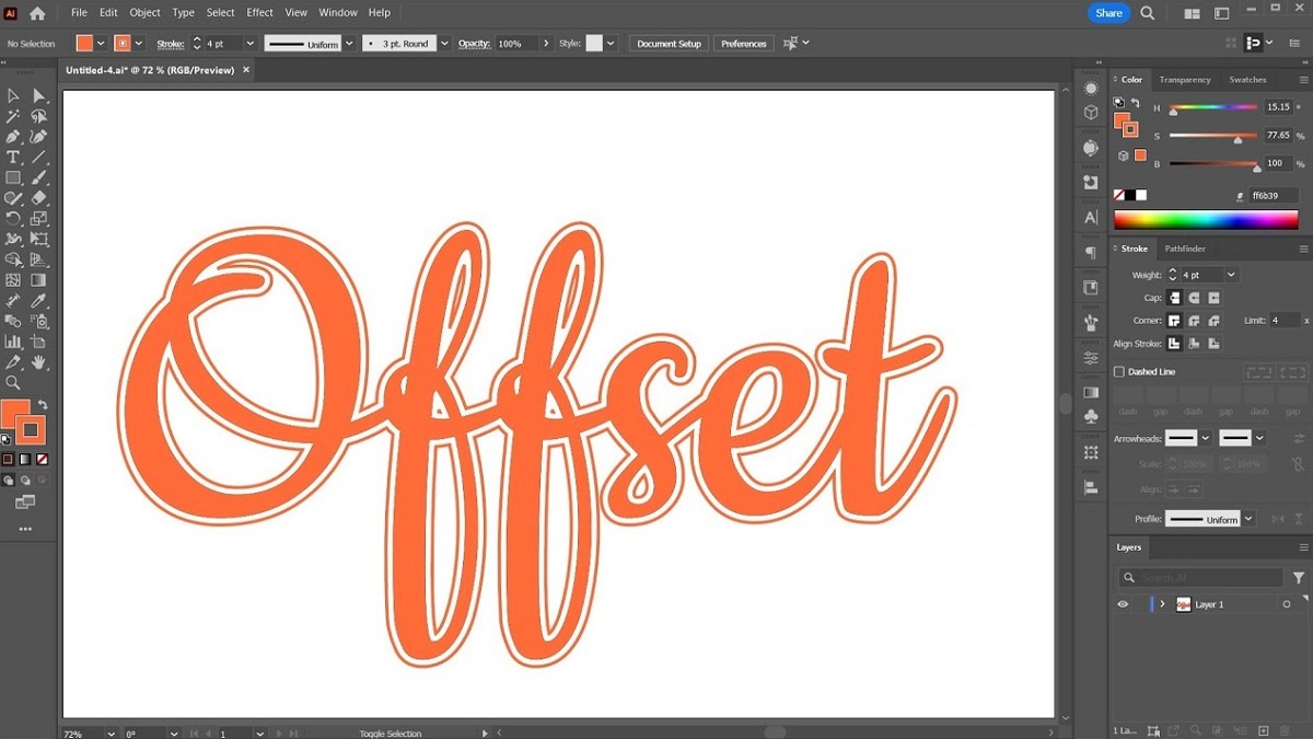Offset Path trong Illustrator là một tính năng của AI