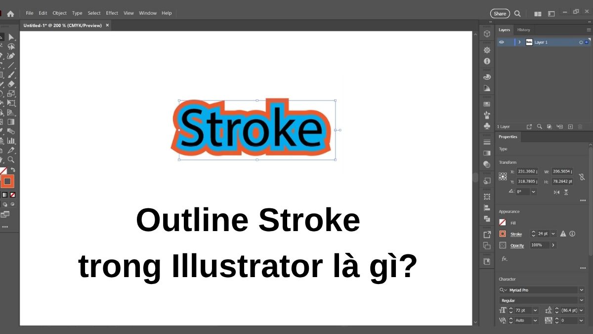 Tìm hiểu về Outline Stroke trong Illustrator