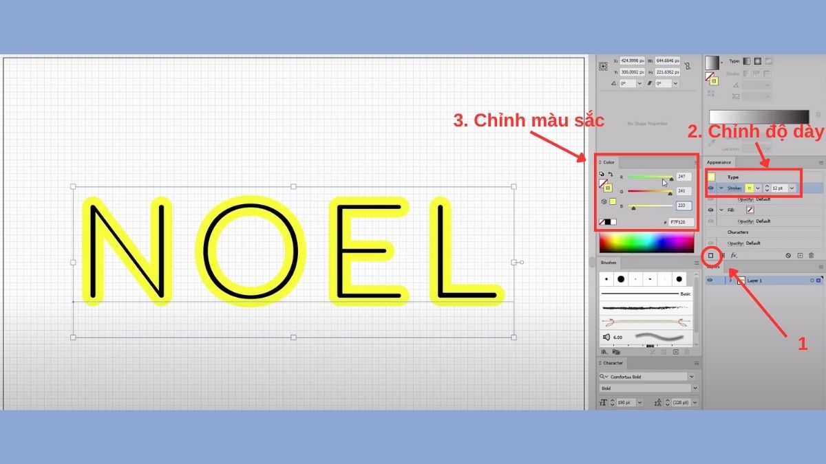 Cách tạo Outline Stroke trong Illustrator đơn giản - bước 1