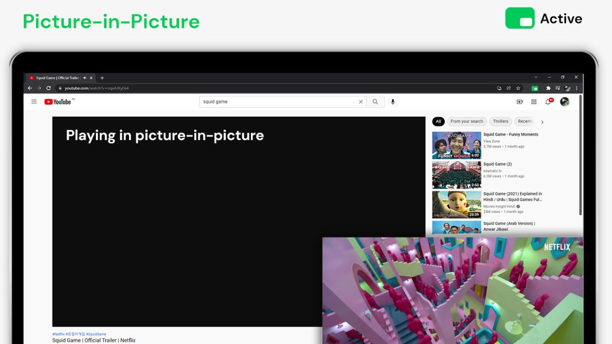 So sánh Picture in Picture Extension với tiện ích khác