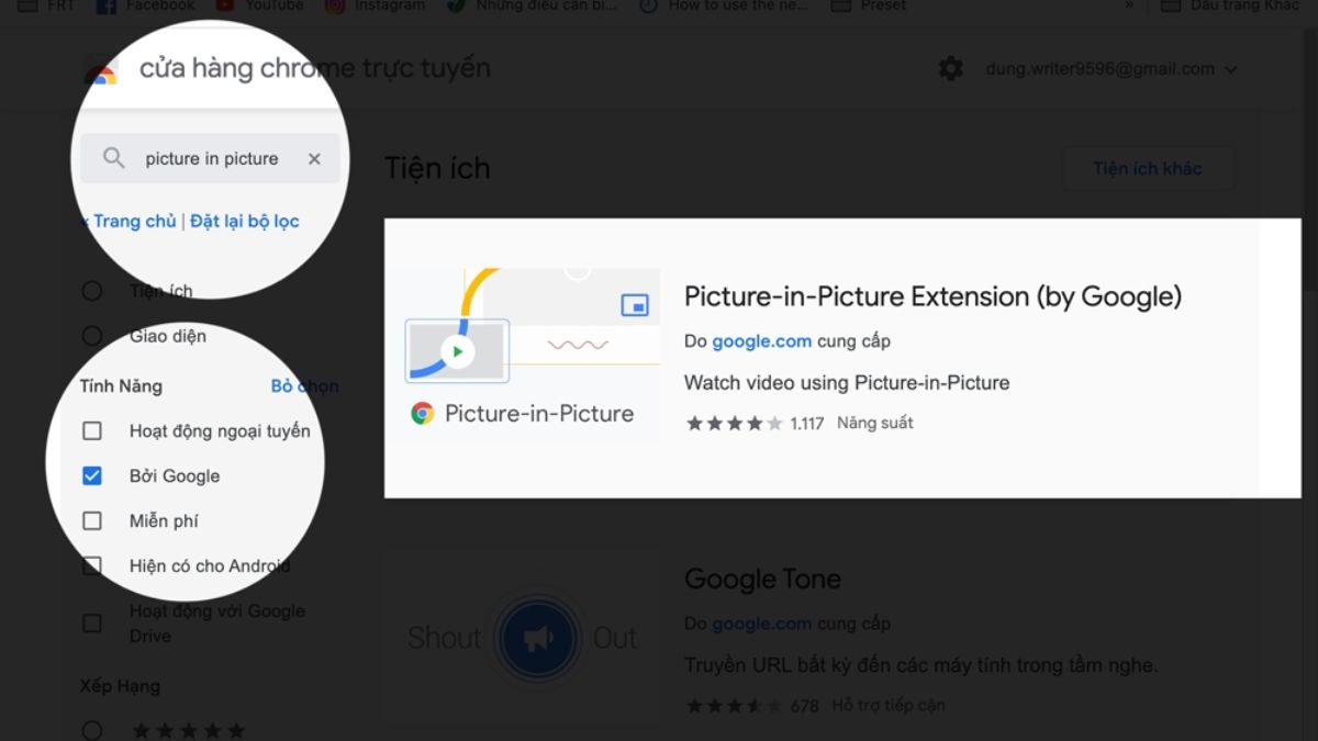 Cách cài đặt Picture in Picture Extension đơn giản - bước 4