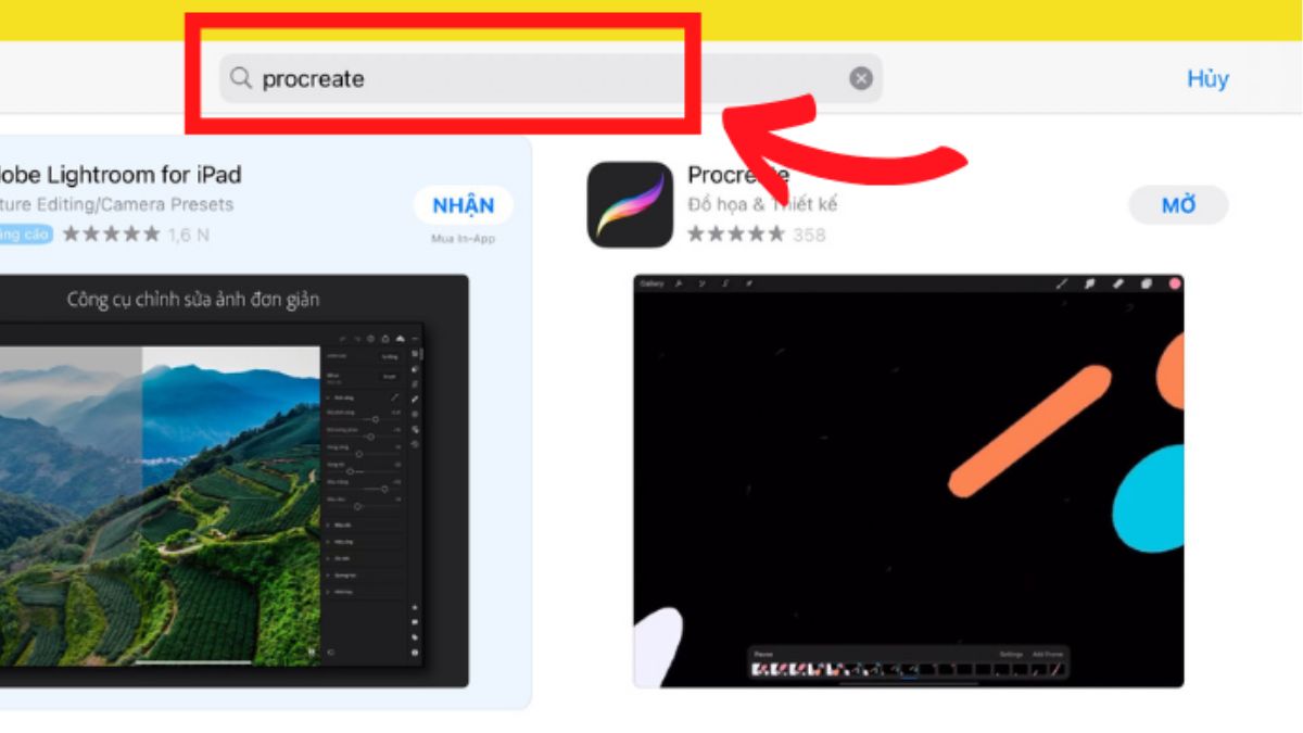 Cách tải Procreate đơn giản nhất - bước 1