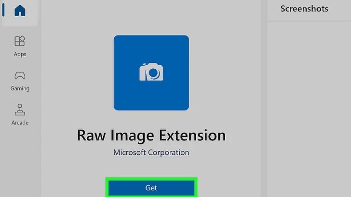 Cách cài đặt Raw Image Extension - bước 1