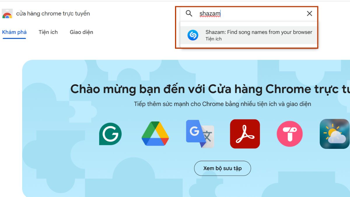 Cách thêm Shazam Extension Chrome - bước 2
