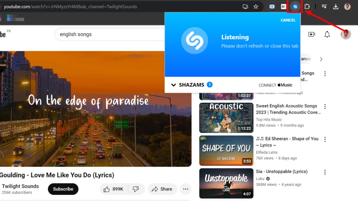 Cách sử dụng Shazam Extension Chrome đơn giản