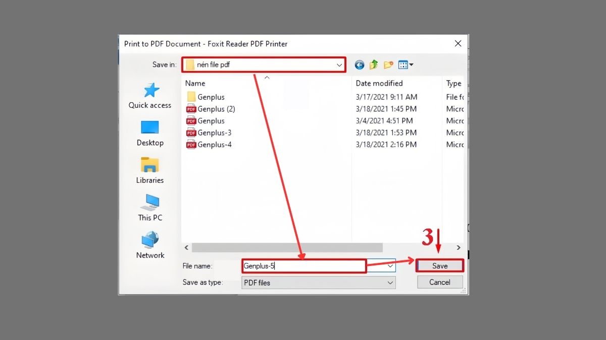  Cách chuyển file Word sang PDF bằng phần mềm Foxit Reader - bước 2 và 3