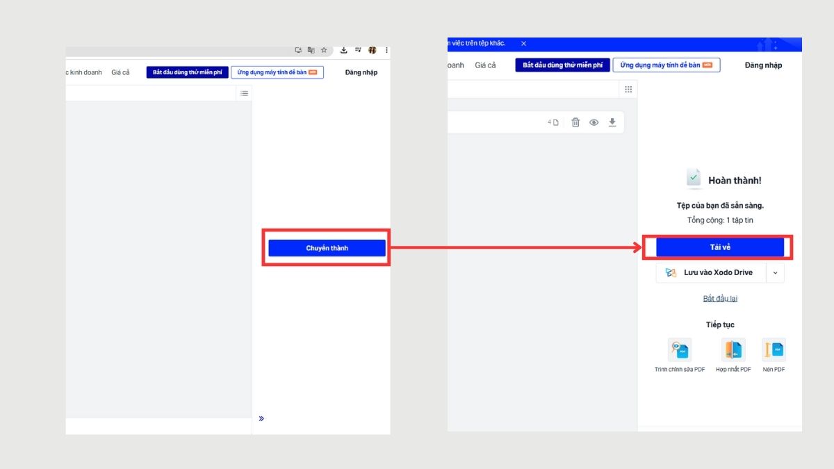 Cách chuyển file Word sang PDF bằng website PDFOnline - bước 3
