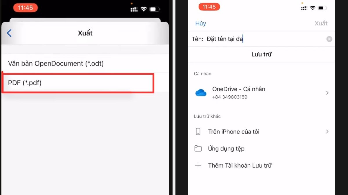 Cách chuyển file Word sang PDF trên iPhone - bước 2,3,4