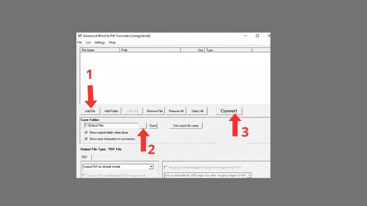  Cách chuyển file Word sang PDF bằng phần mềm Advanced Word to Pdf Converter 
