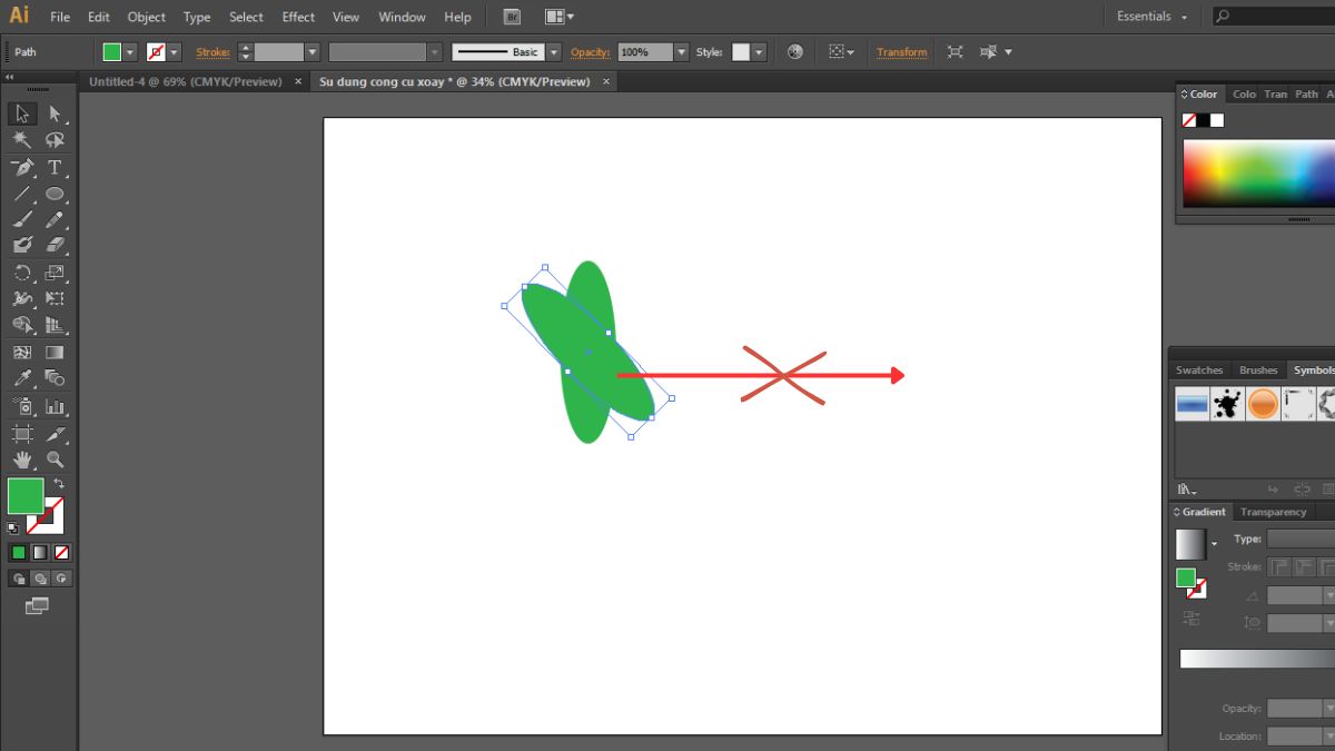 Xem hộp thoại ẩn về hộp thoại biên giới trong Illustrator
