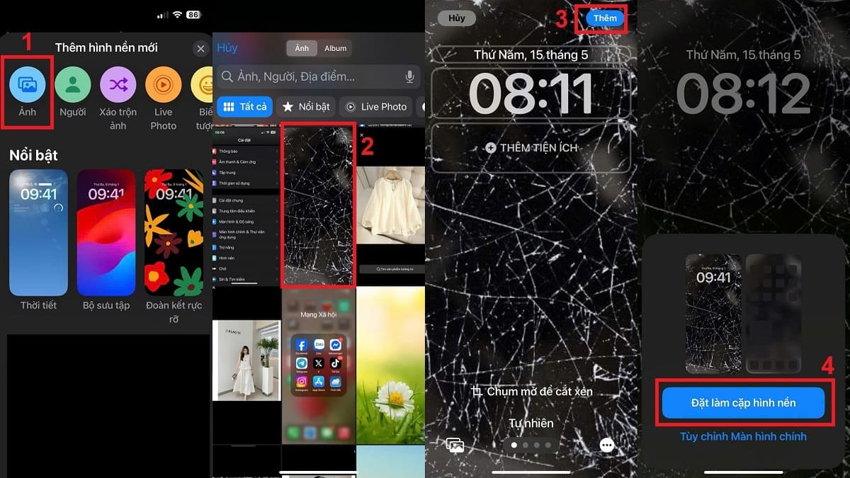 Hình nền vỡ màn hình chất lượng