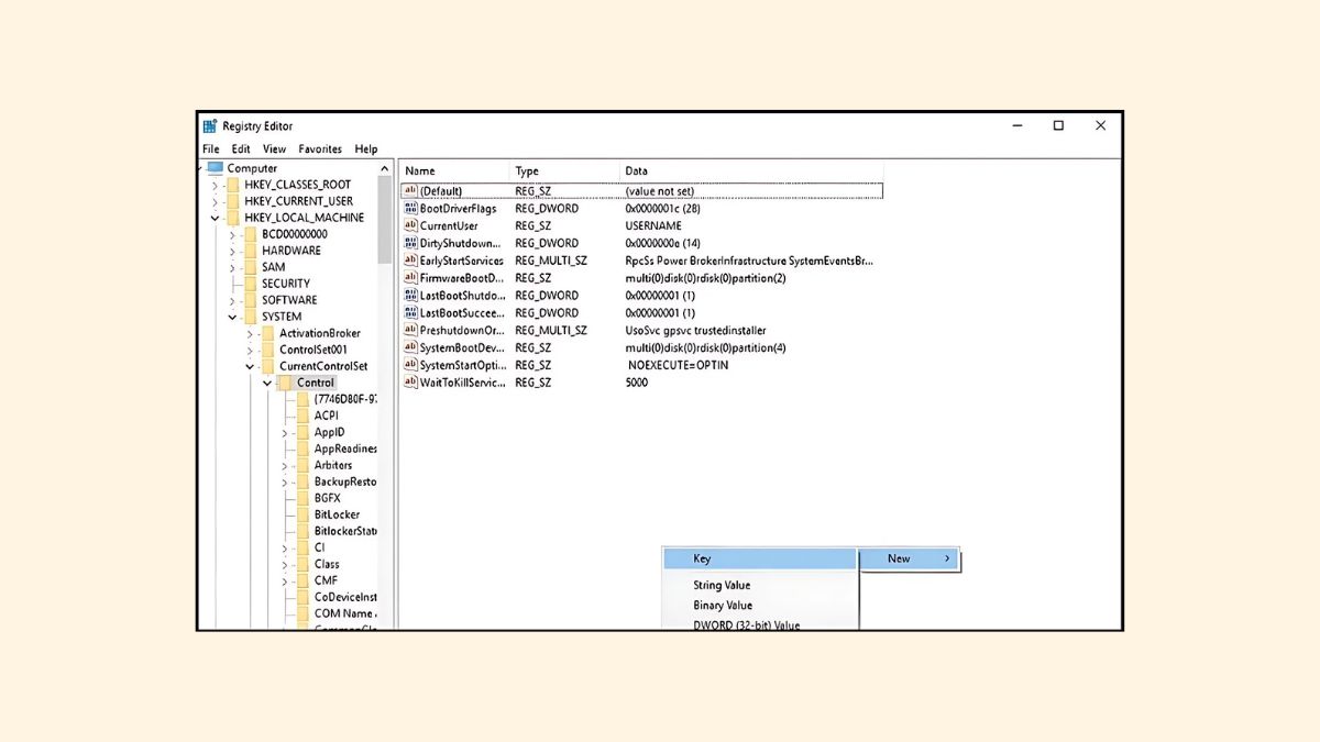 Can thiệp Registry khi gặp lỗi the disk is proteced bước 3