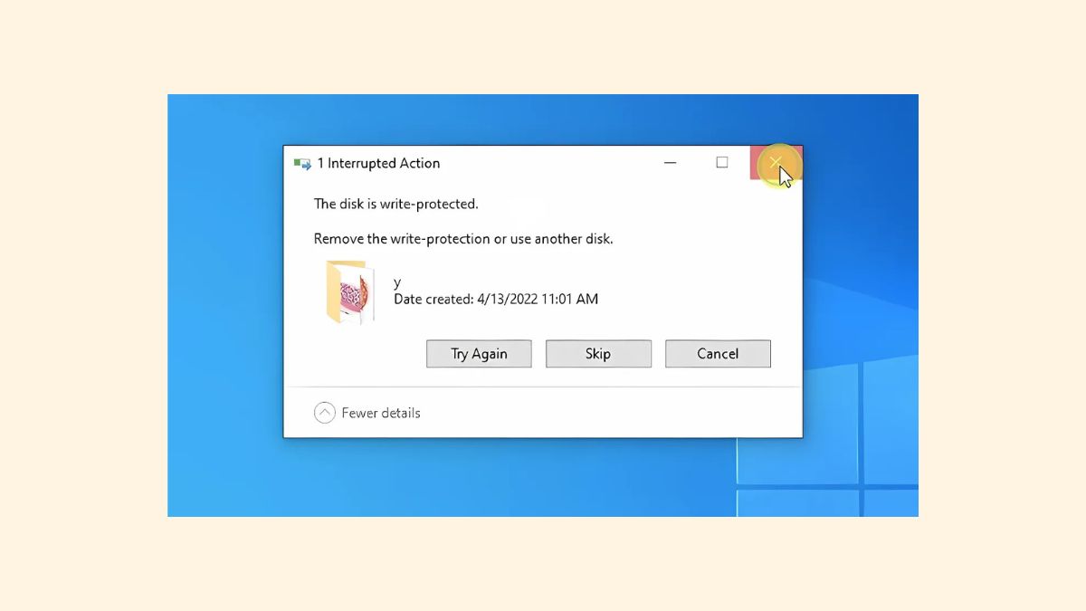 Các nguyên nhân gây lỗi The disk is write protected