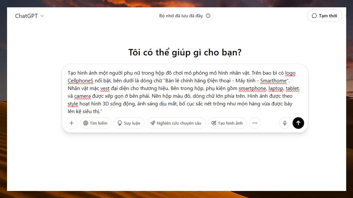 Tạo ảnh hộp đồ chơi bằng ChatGPT thật đơn giản và dễ hiểu.