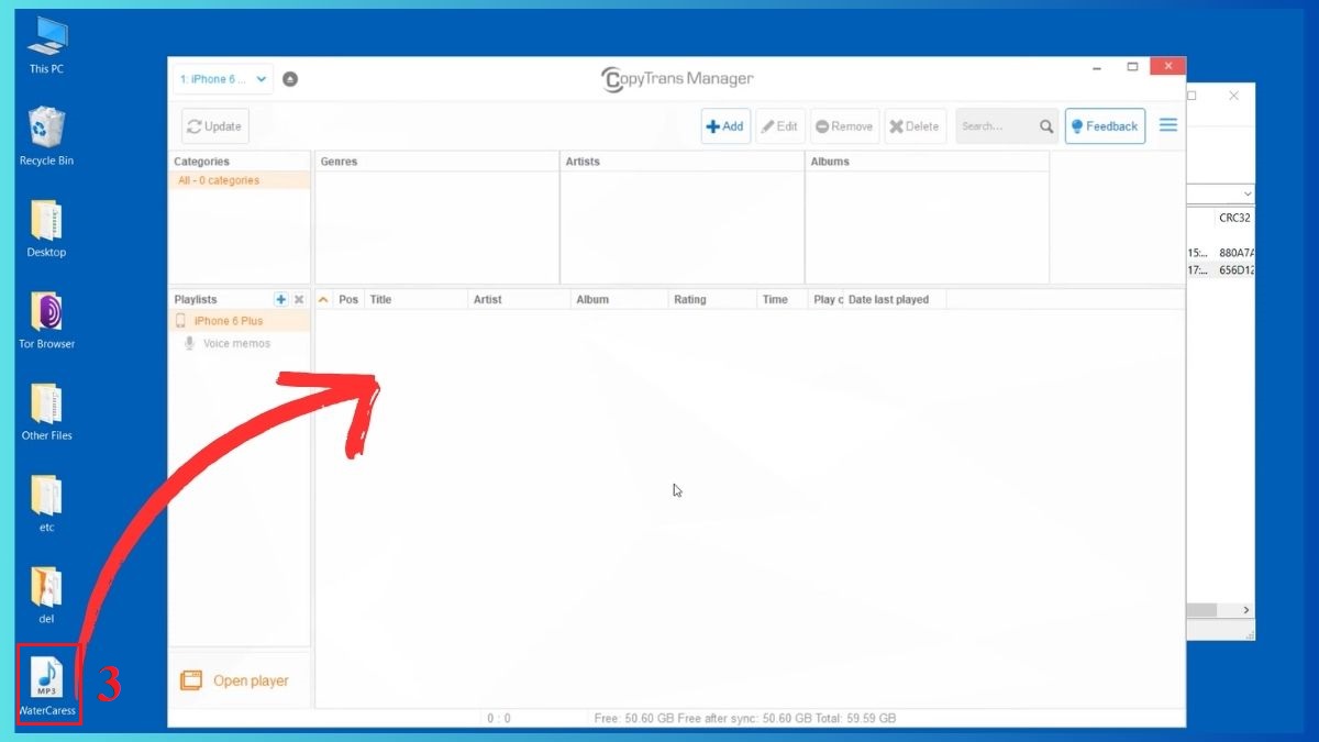 Tải nhạc trên iPhone bằng CopyTrans Manager - bước 2