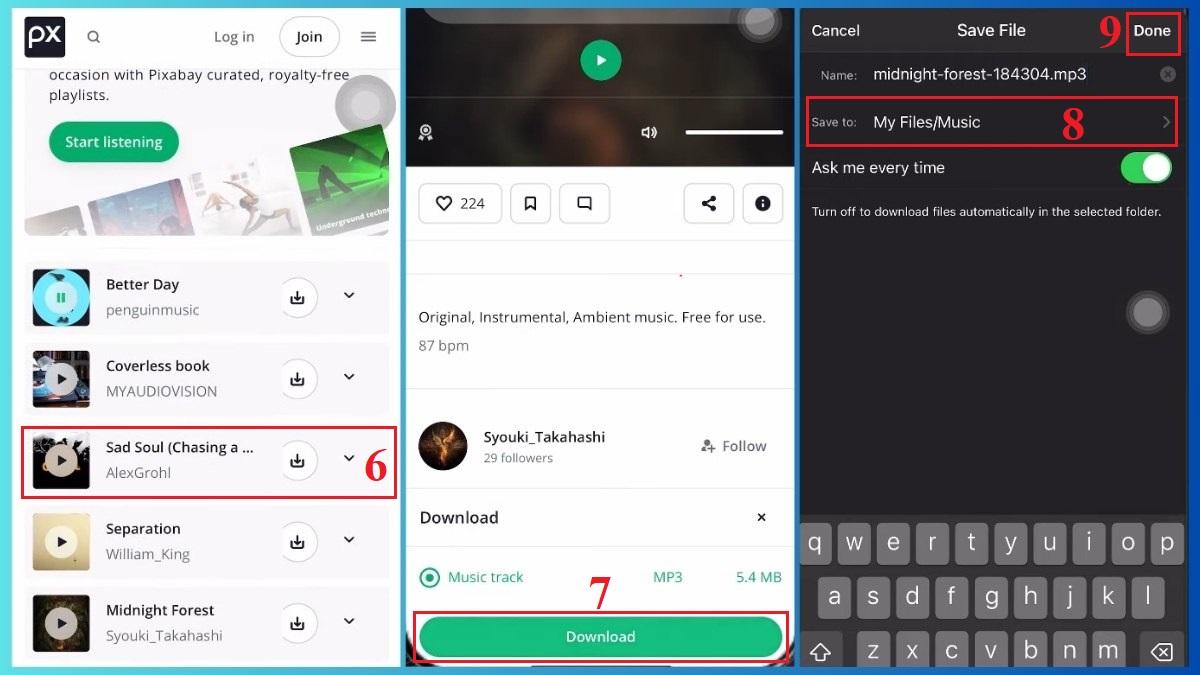 Tải nhạc trên iPhone bằng Documents - bước 3
