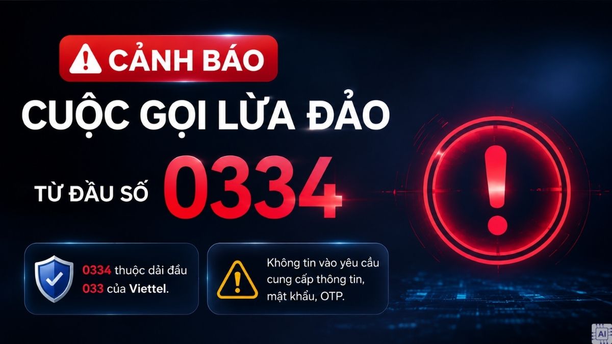 Cảnh báo cuộc gọi lừa đảo từ đầu số 0334