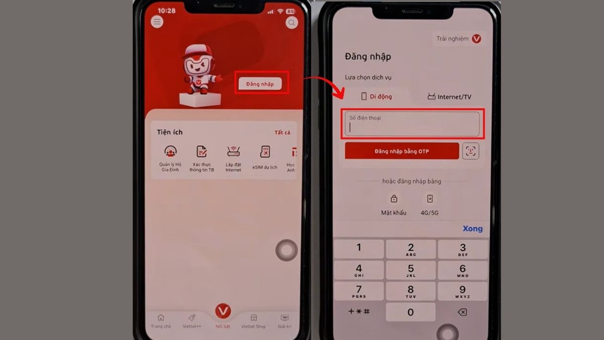 Cách đăng ký và kiểm tra SIM 0349 chính chủ - bước 1 
