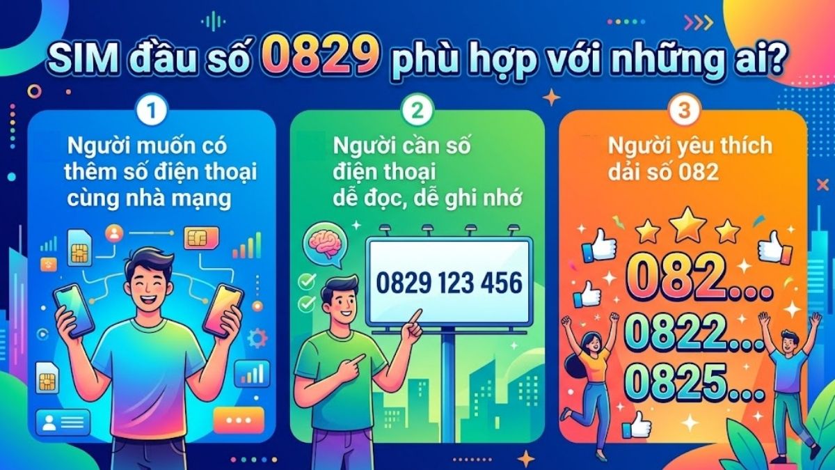 SIM đầu số 0829 phù hợp với nhiều đối tượng