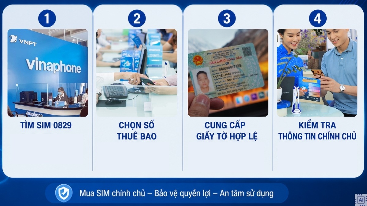 Cách mua SIM VinaPhone đầu số 0829 chính chủ, an toàn