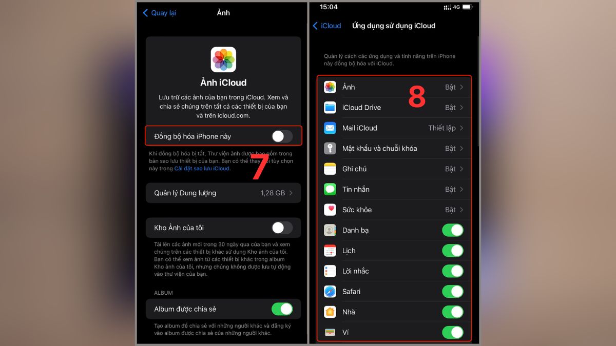 Cách đồng bộ iCloud trên 2 máy đơn giản - bước 4