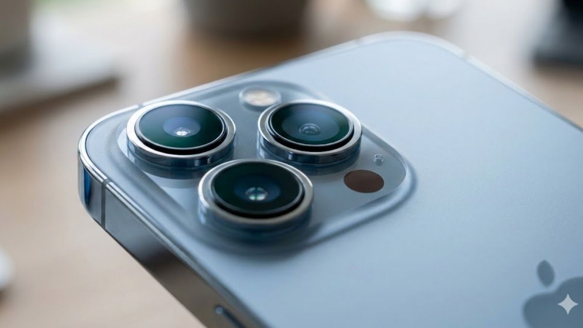 Cụm 3 camera iPhone gồm camera chính, camera góc siêu rộng và camera telephoto