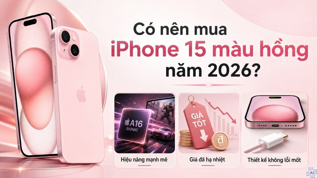 Cân nhắc việc mua mua iPhone 15 màu hồng năm 2026