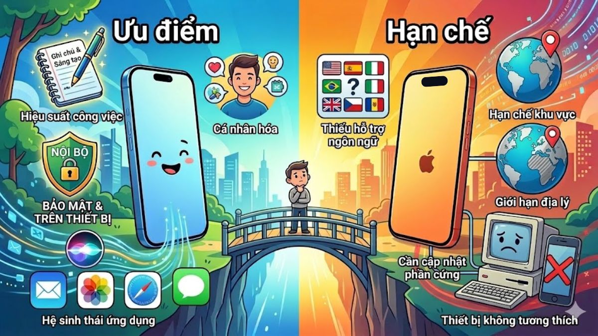 Ưu điểm và nhược điểm của AI trên iPhone 16