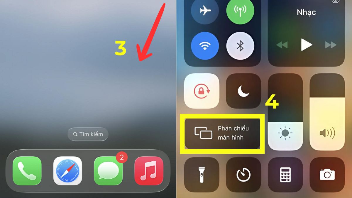 Cách kết nối iPhone với Tivi bằng AirPlay - bước 3