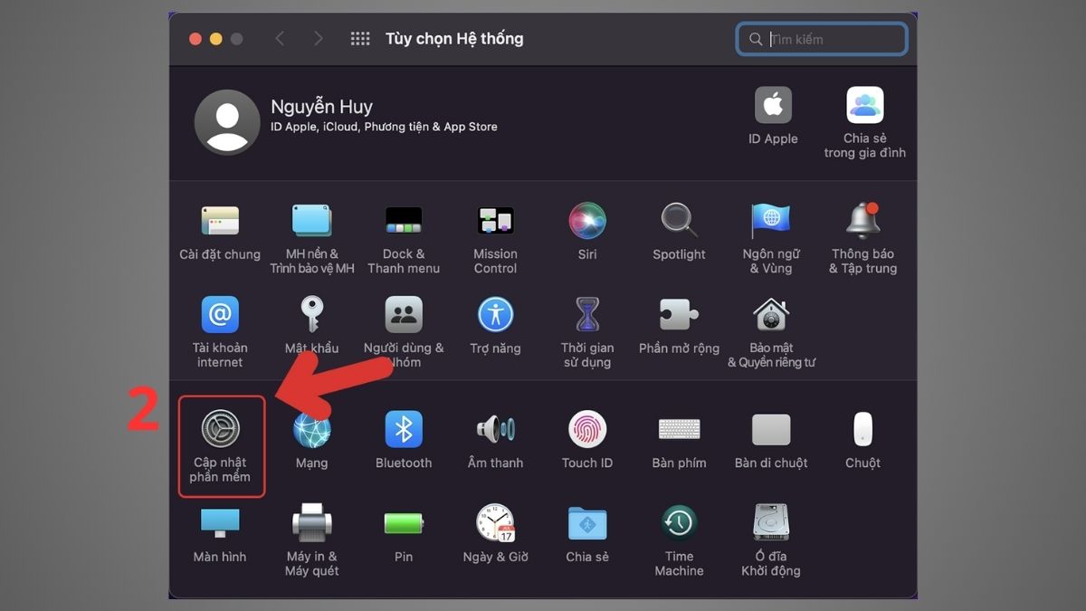 Khắc phục AirPods không kết nối được với MacBook bằng cách cập nhật hệ điều hành Mac - bước 2