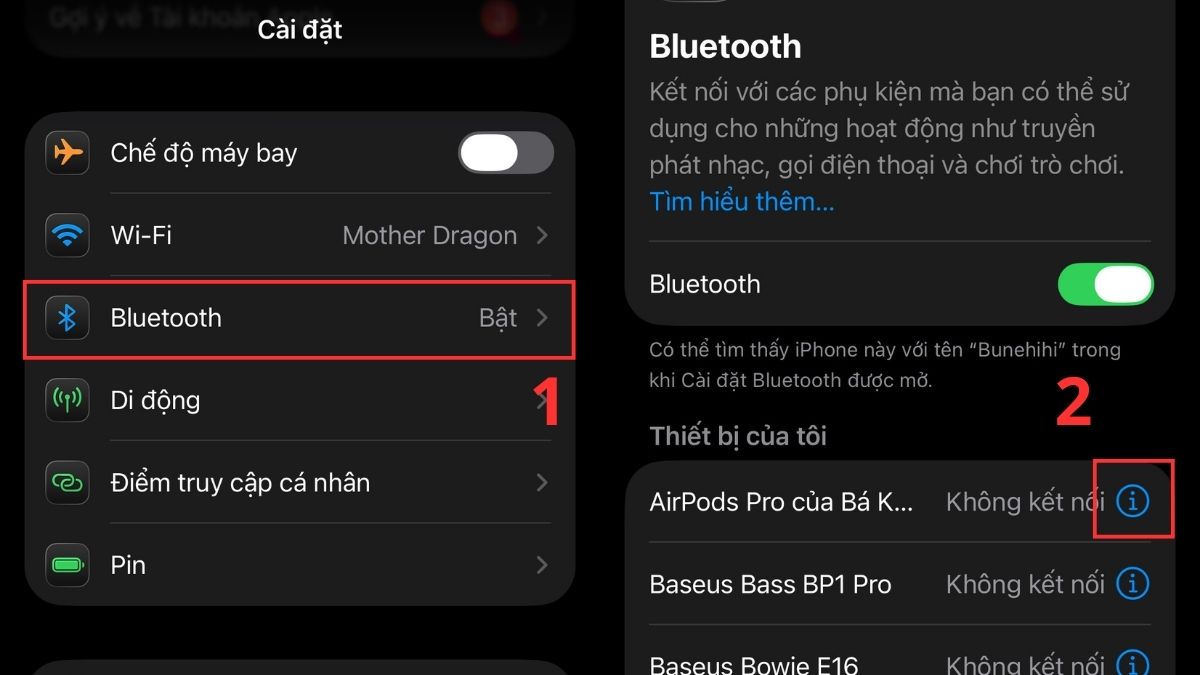Khắc phục AirPods không kết nối được với iPhone, iPad bằng cách kết nối lại - bước 1