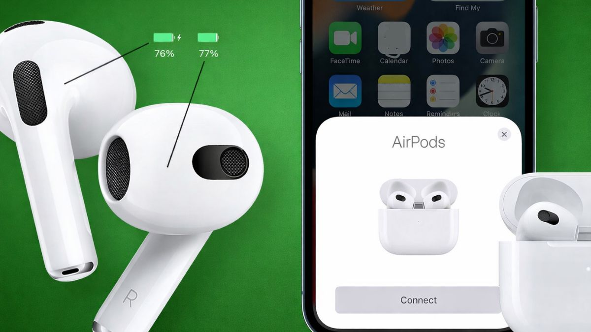 Kiểm tra lại pin khi AirPods không nghe được 1 bên