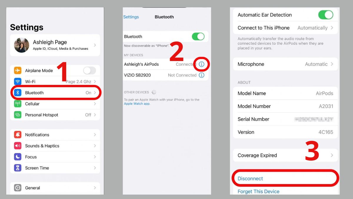 Ngắt kết nối và kết nối lại 2 thiết bị khi AirPods không nghe được 1 bên