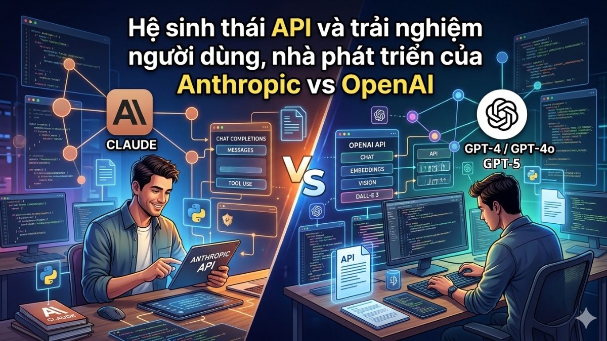 Hệ sinh thái API và trải nghiệm người dùng của Anthropic vs OpenAI