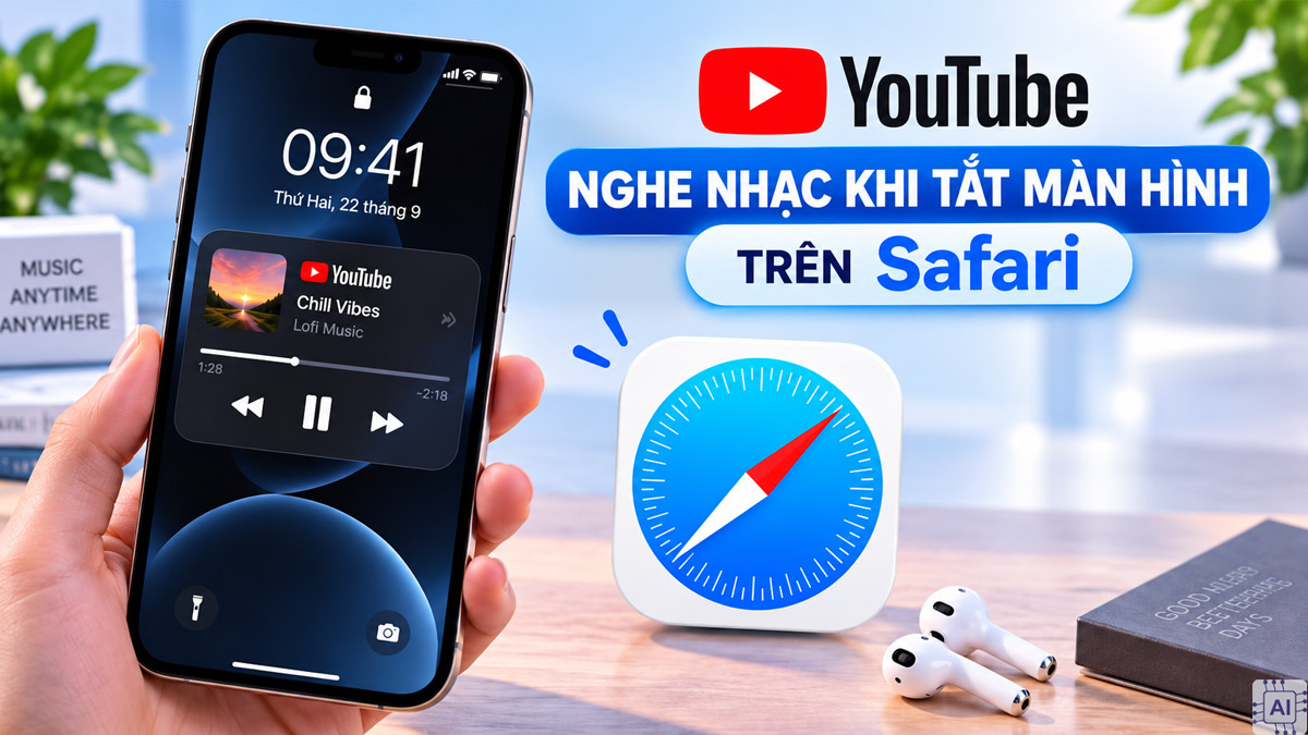 Safari là trình duyệt nghe nhạc Youtube khi tắt màn hình iPhone