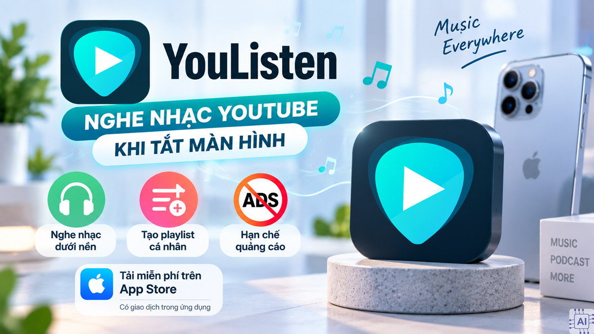 YouListen là ứng dụng trực tuyến khi nghe nhạc