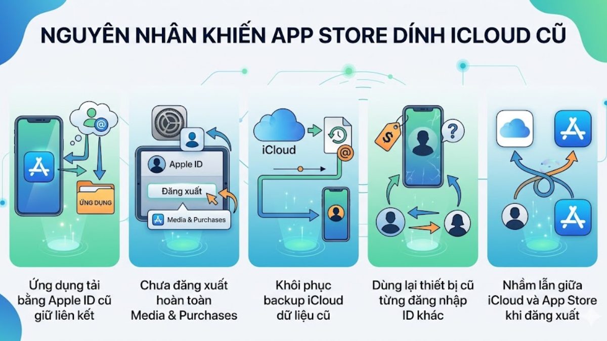 Nguyên nhân khiến App Store dính iCloud cũ