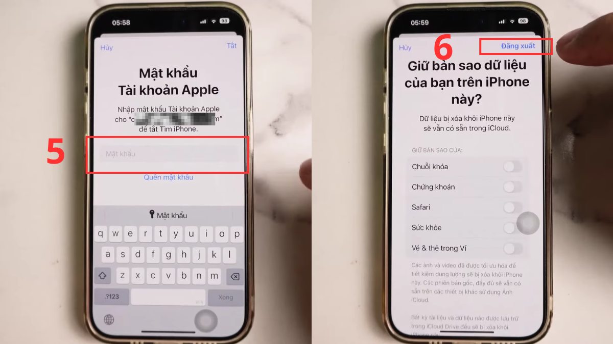 Khắc phục App Store bị dính iCloud cũ bằng cách đăng xuất iCloud cũ - bước 3