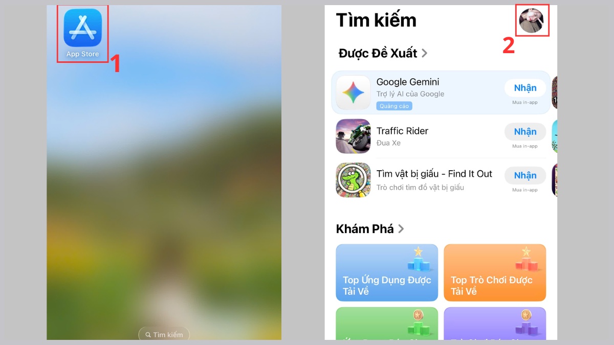 Cách gỡ đăng ký mua ứng dụng trên App Store - bước 1