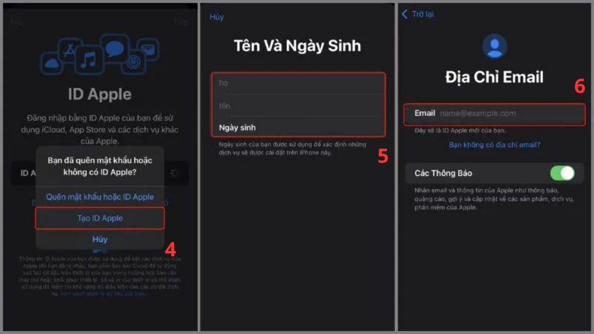 Cách tạo tài khoản ID Apple Store đơn giản - bước 2