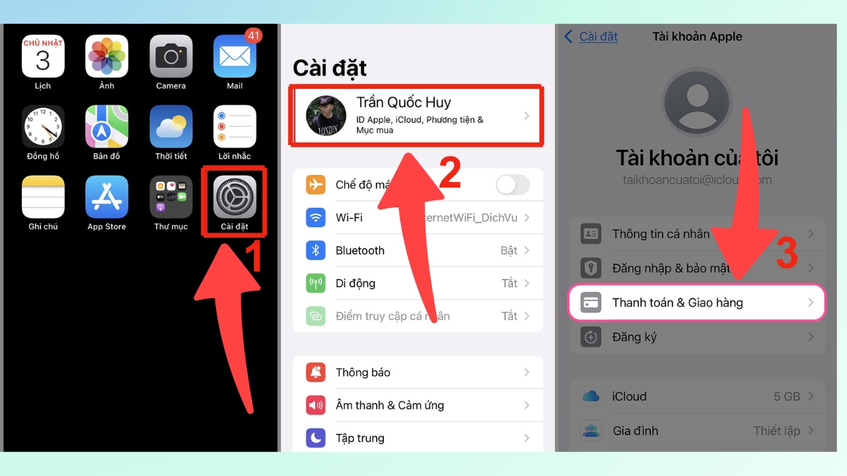 Thêm các phương thức thanh toán khác khi App Store yêu cầu xác minh thanh toán - bước 1