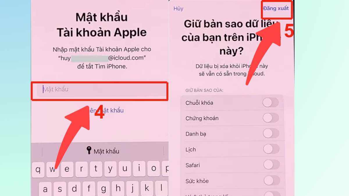 Đăng xuất, đăng nhập lại tài khoản khi App Store yêu cầu xác minh thanh toán - bước 2