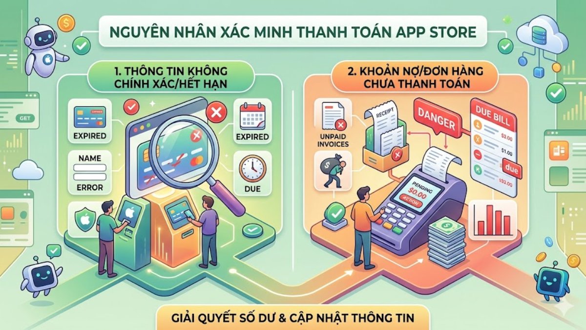 Nguyên nhân khiến App Store yêu cầu xác minh thanh toán