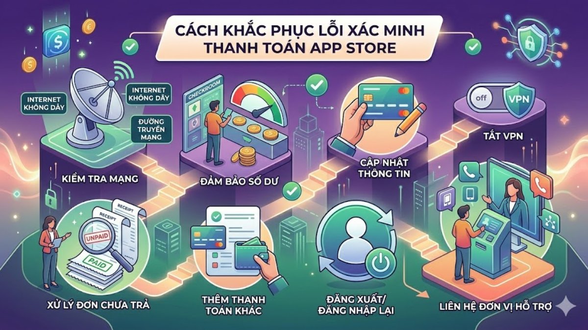 Cách khắc phục lỗi App Store yêu cầu xác minh thanh toán